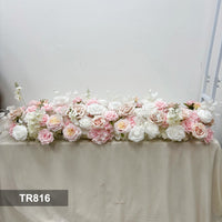TR816 DKB Hot Selling Wedding Artificial Flower Decorations High End Silk Flower Runner for Wedding Table Decorations