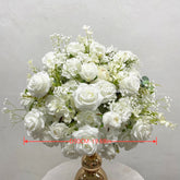 FB384 DKB Artificial Flowers Factory 50 cm White Silk Flower Ball for Wedding Table Decoration