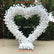 ARCH072 DKB Hot Selling Artificial Silk Flower Arch White Heart Shape Flower Arch for Wedding Background Decoration