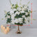 FB1791 White Artificial Flower Wedding Centerpiece with Gold Stand, 19.69" Wide