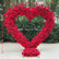 ARCH413 DKB Hot Selling Artificial Silk Flower Arch Red Heart Shape Flower Arch for Wedding Background Decoration