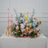 GF546 Colorful Artificial Flower Wedding Floor Arrangement – Pink, Blue & Peach Floral Decor