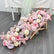 TR151 Romantic Pink and Lavender Artificial Flower Wedding Table Runner