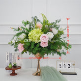 FB1616 Elegant Pink and Green Artificial Flower Wedding Centerpiece