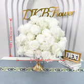 FB506 Elegant White Artificial Rose Wedding Centerpiece