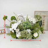 GF182 Elegant Green and White Artificial Flower Wedding Table Centerpiece