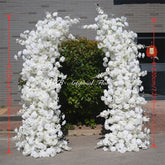 ARCH056 DKB Hot Selling Artificial Silk Flower Arch White Horn Flower Arch for Wedding Background Decoration