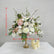 FB1167 Blush Pink & Ivory Artificial Flower Arrangement, 19.69" Wedding Centerpiece