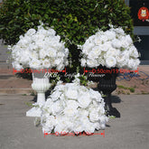 FB799 DKB Artificial Flowers Factory 50 cm White Silk Flower Ball for Wedding Table Decoration