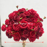 FB040 DKB Artificial Flowers Factory White Silk Flower Ball for Wedding Table Decoration