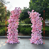 ARCH466 DKB Hot Selling Artificial Silk Flower Arch Pink Heart Shape Flower Arch for Wedding Background Decoration