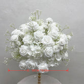 FB080 DKB Artificial Flowers Factory 50 cm White Silk Flower Ball for Wedding Table Decoration