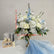 FB987 Elegant Blue and White Artificial Flower Wedding Centerpiece