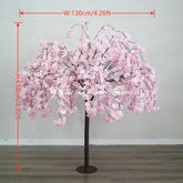 FT05302 DKB Romantic Weeping Pink Artificial Cherry Blossom Tree