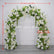 ARCH581 Green and White Artificial Flower Wedding Arch for Ceremony & Event Decor