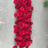 TR041  DKB High End Wedding Decoration Magenta Silk Flower Row for Wedding Table Decoration